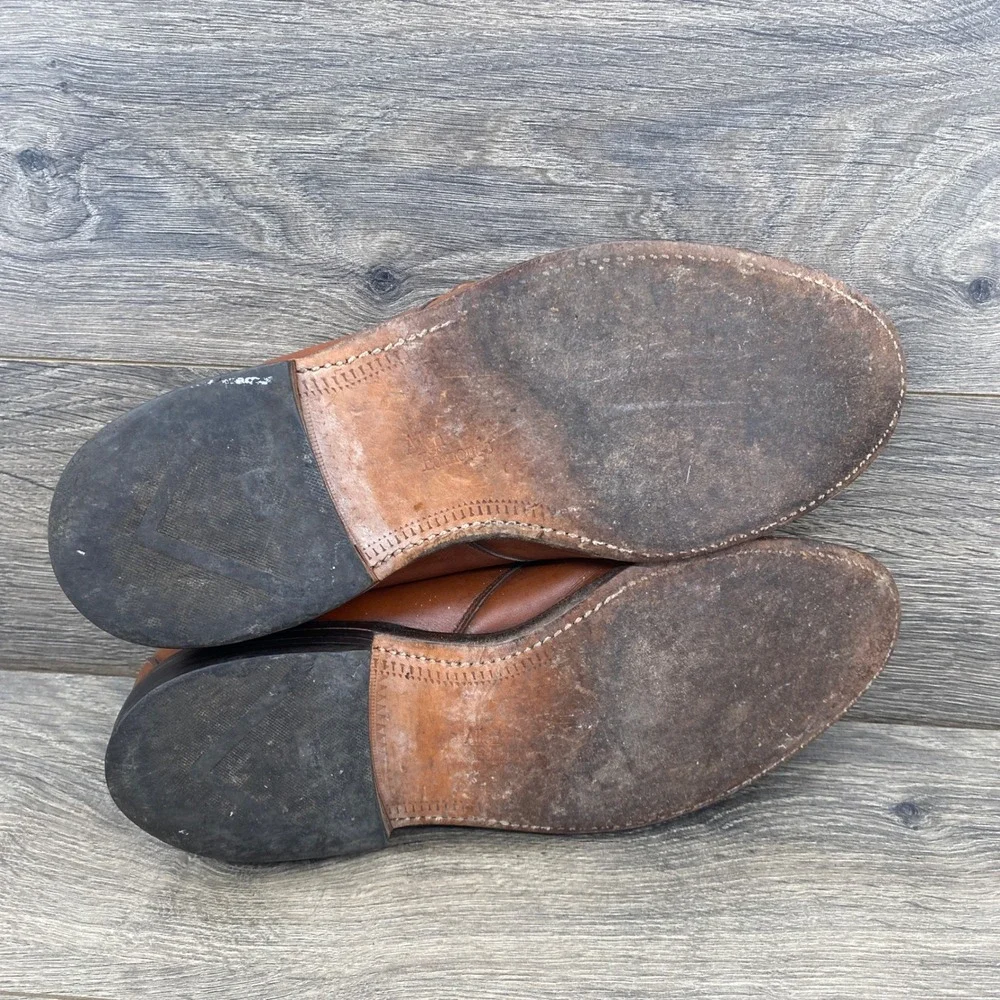 Allen Edmonds Standish Monk Strap Shoes Mens 9 EEE Brown Leather Buckle 2461